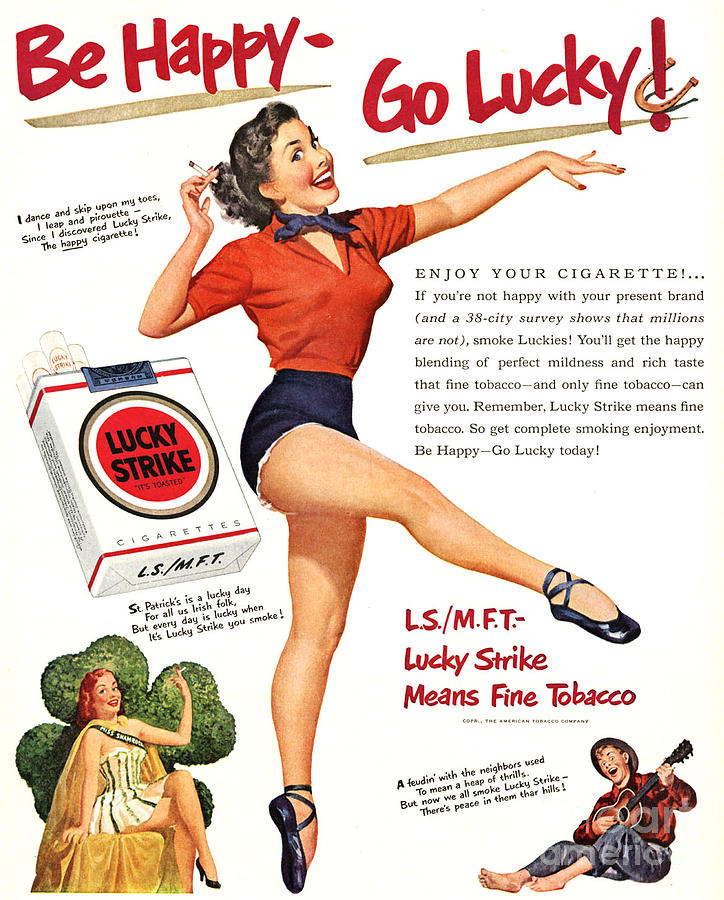 Retro Cigarettes Marketing Ads Lucky Strike Photograph by Action