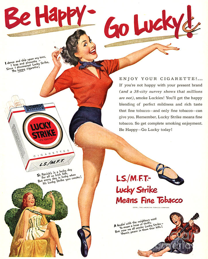 Retro Cigarettes Marketing Ads Lucky Strike #1 Photograph by Action