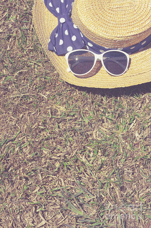 Summer Photograph - Retro picnic on meadow with copy space for text #1 by Jorgo Photography