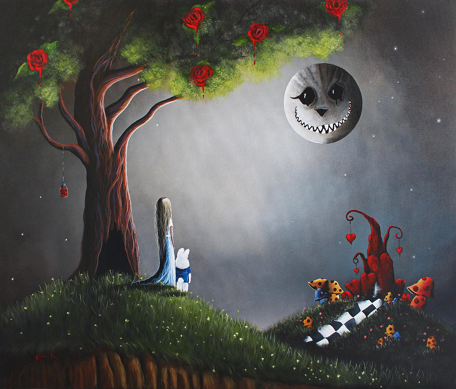 Fantasy Painting - Alice In Wonderland Original Artwork by Fairy and Fairytale
