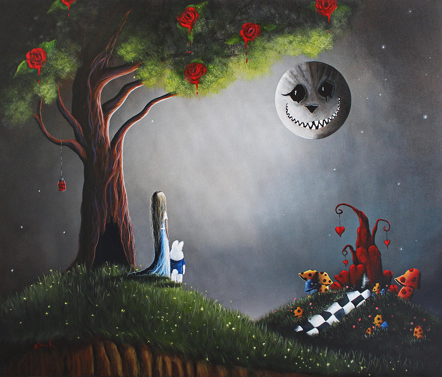 Alice In Wonderland Original Artwork Painting by Moonlight Art Parlour