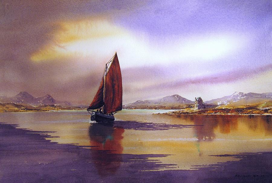 Castle Painting - Returning Home #1 by Roland Byrne
