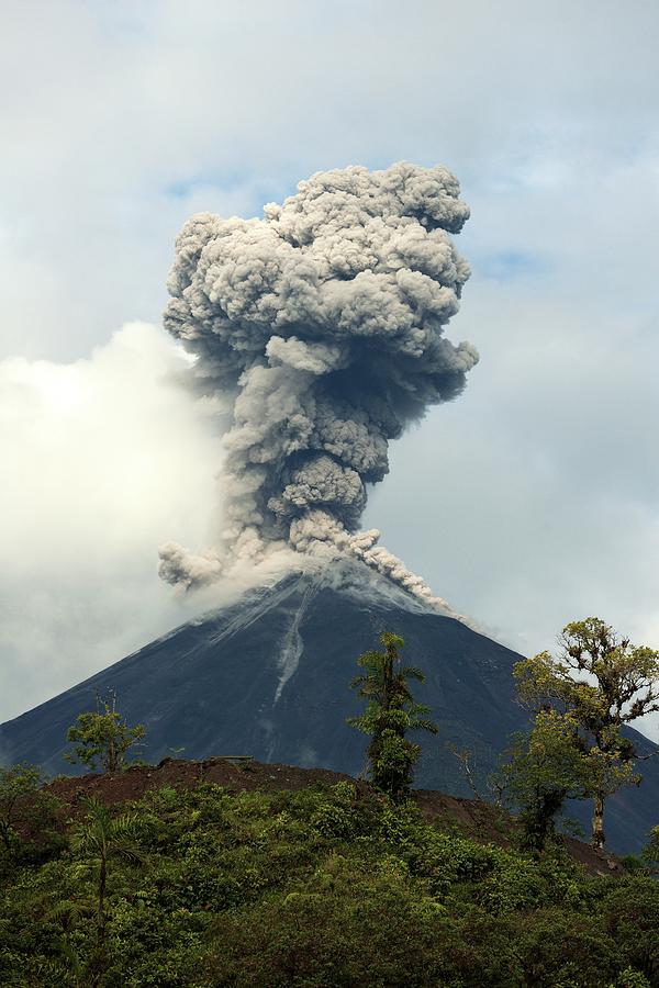  Reventador  Volcano Erupting Photograph by Sinclair 