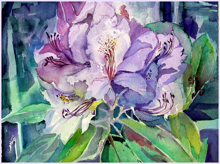 Rhodadendron #1 Painting by Mindy Newman