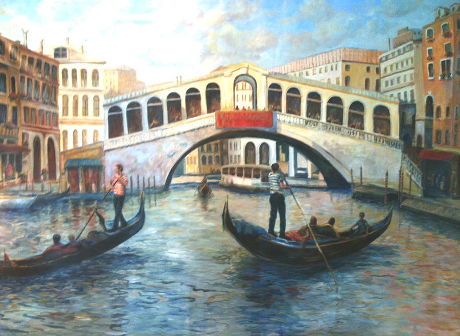 Rialto Bridge Painting by Joanne Morris - Fine Art America