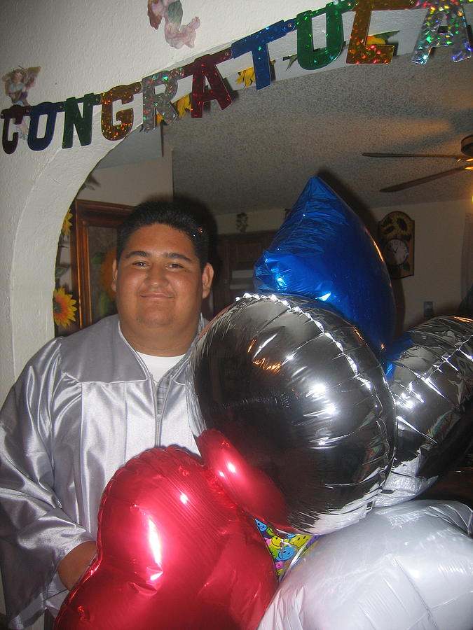 Ricardo Celebrating His High School Graduation Eloy Arizona 2002 #1 Photograph by David Lee Guss