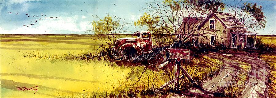 Texas Painting - Rich Lake Homestead #1 by Tim Oliver