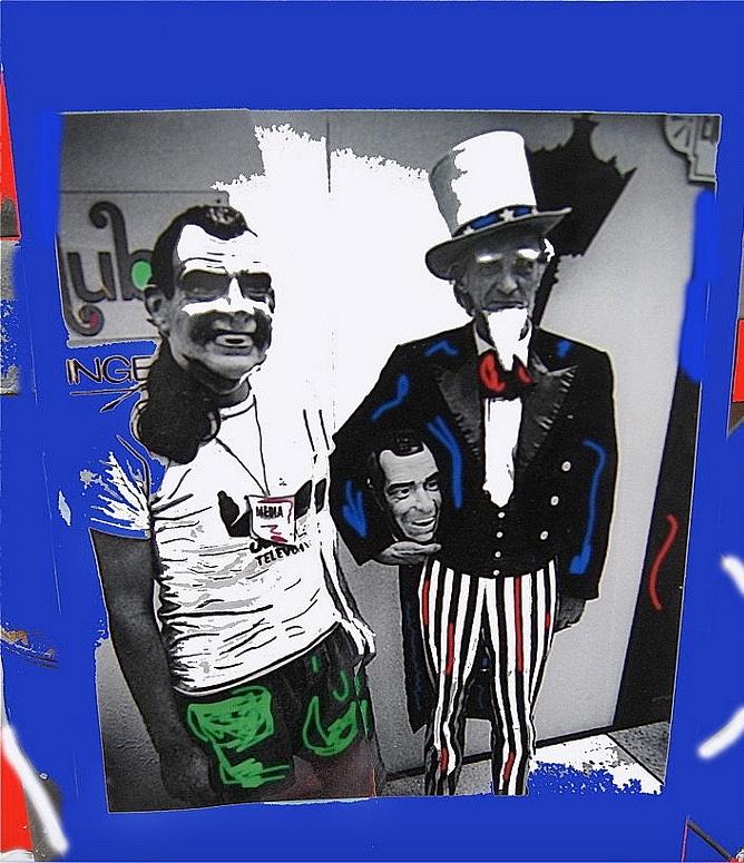 Richard Nixon Masks Uncle Sam Collage Democratic National Convention Miami Beach Florida 1972-2008 #5 Photograph by David Lee Guss