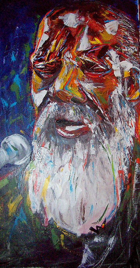 Richie Havens Painting - Richie Havens - Freedom #1 by Valerie Wolf