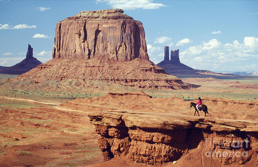 Rider At Monument Valley #1 Photograph by Adam Sylvester