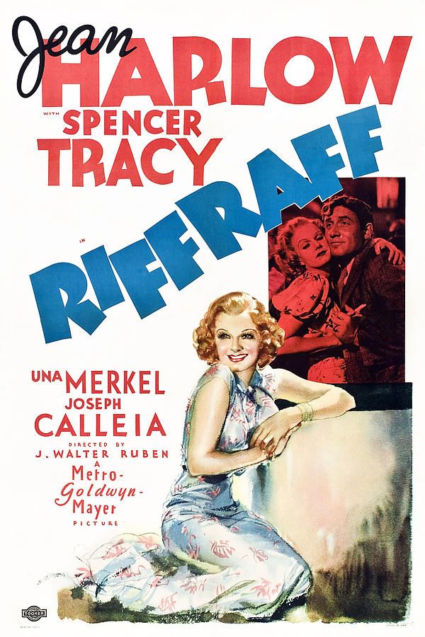 Movie Photograph - Riffraff, Jean Harlow, Spencer Tracy #1 by Everett