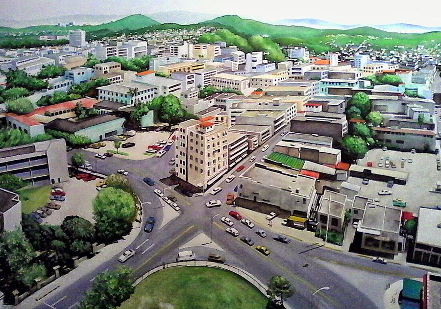 Landscape Painting - Rio Piedras Puerto Rico #1 by Ramon Lopez Collazo