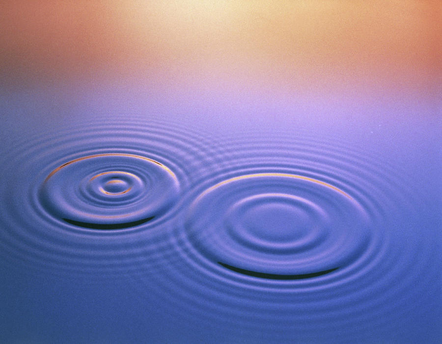 Ripples From Two Water Drops By Martin Dohrn Science Photo Library