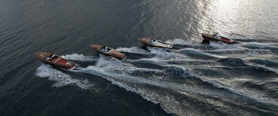 SITEWIDE SALE TODAY  Riva Runabouts aerial Photograph by Steven Lapkin