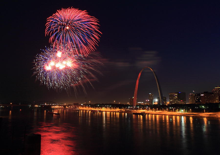 River City Fireworks #1 Photograph by Scott Rackers
