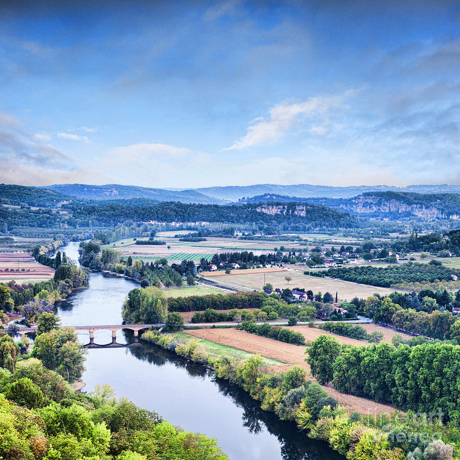 River Dordogne from Domme Aquitaine France #1 Photograph by Colin and Linda McKie