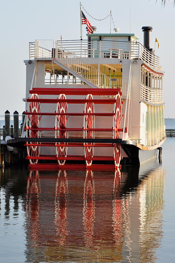 Riverboat reflections #1 Photograph by AnnaJo Vahle