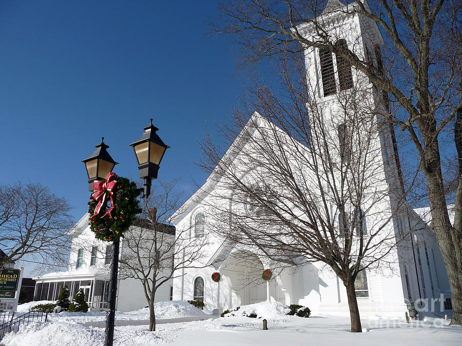 Riverhead United Methodist Church After a Blizzard #1 Photograph by Steven Spak