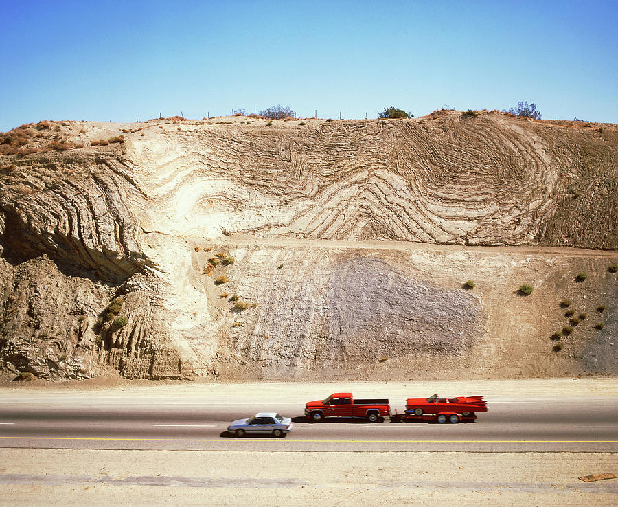 Road Cutting Through The San Andreas Fault #1 Photograph by Martin Bond/science Photo Library