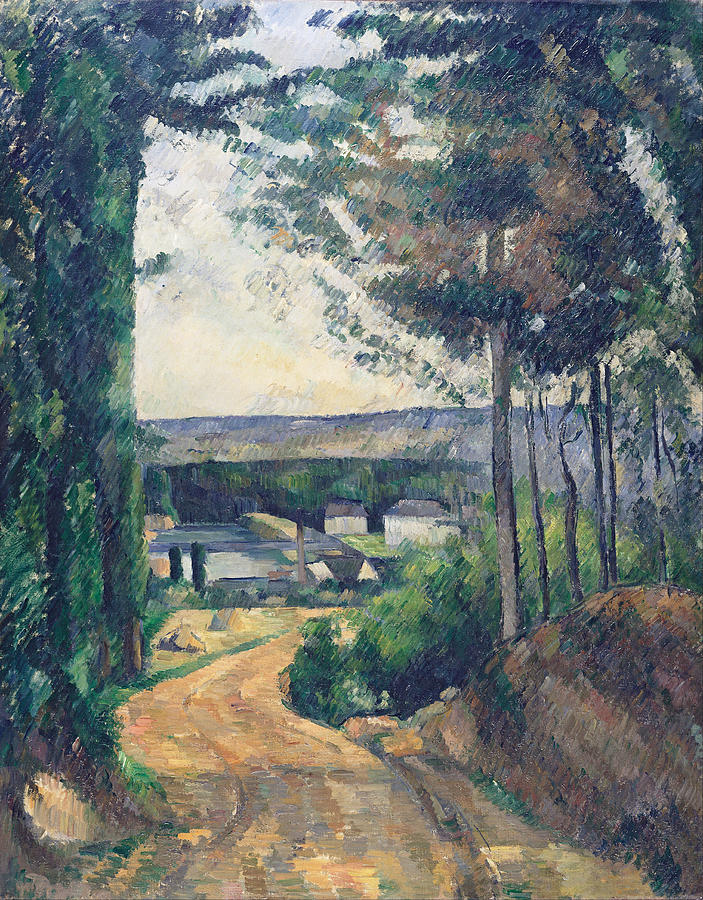 Road leading to the lake #2 Painting by Paul Cezanne