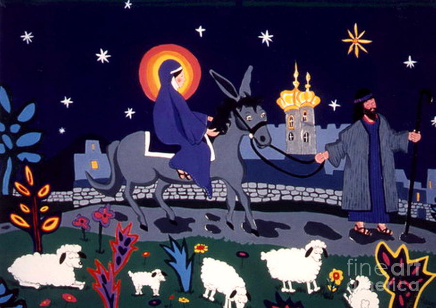 Road to Bethlehem #1 Painting by Joyce Gebauer