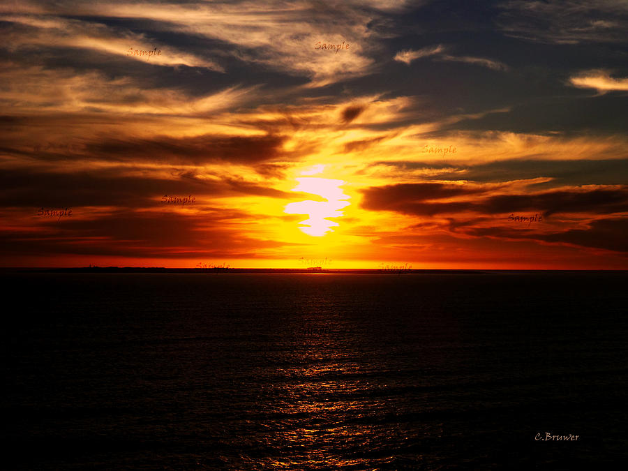 Landscape Photograph - Robben Island Sunset #1 by Charl Bruwer