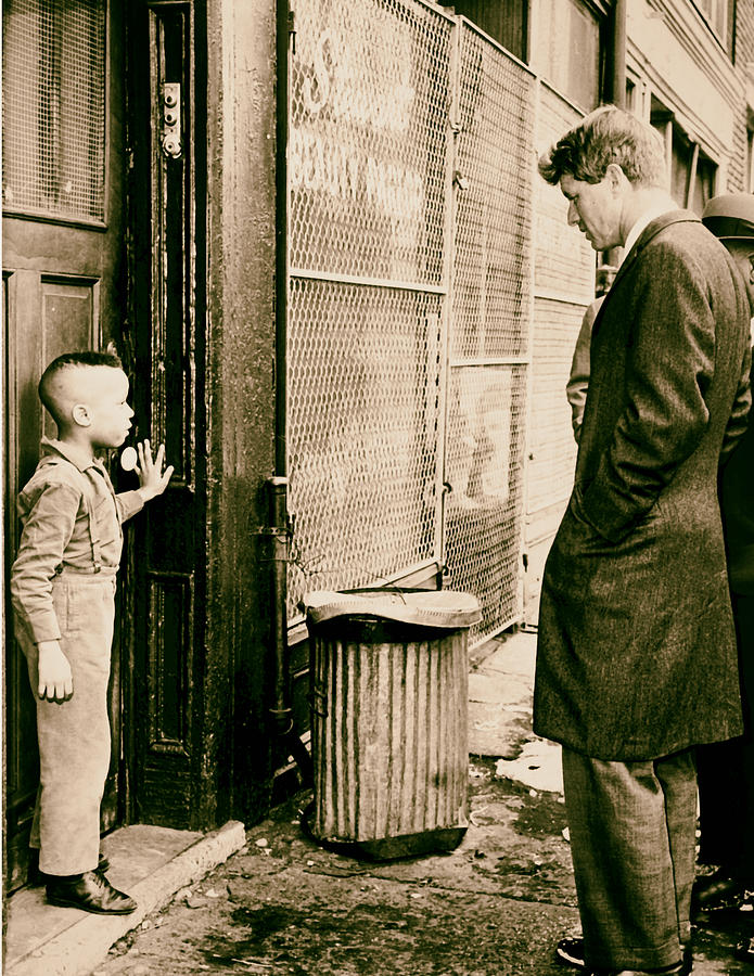 Robert F Kennedy with a Young Black Child 1960s #1 Photograph by Mountain Dreams
