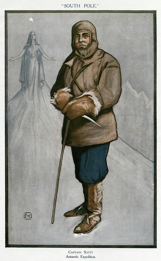 Robert Falcon Scott 1868 1912 Drawing By Mary Evans Picture Library