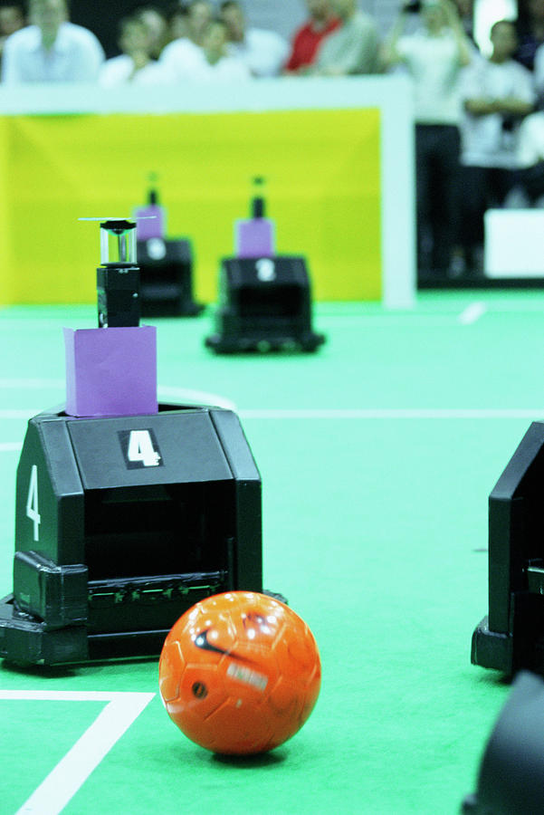 Football Photograph - Robocup 2003 Match #1 by Mauro Fermariello/science Photo Library