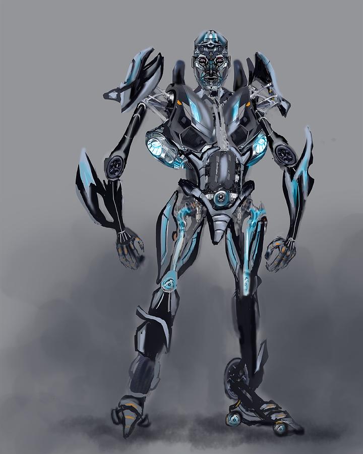 Robot #1 Digital Art by Bogdan Floridana Oana