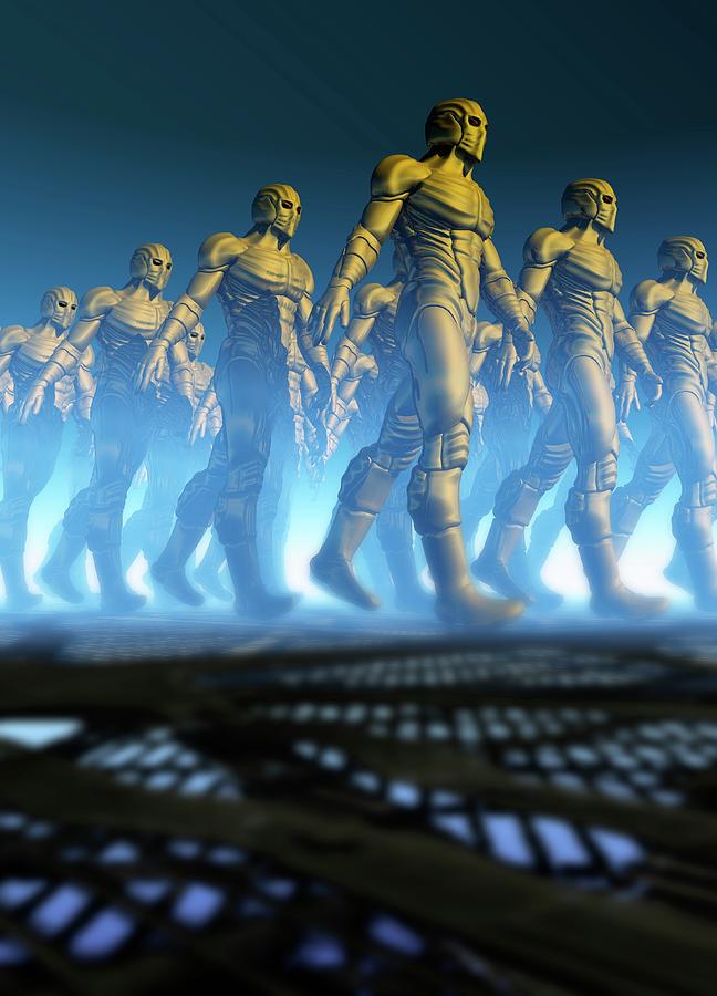 Robotic Army #1 Photograph by Victor Habbick Visions