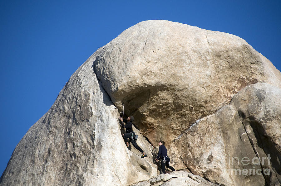 Rock Climbers, Joshua Tree Np #1 Photograph by Mark Newman
