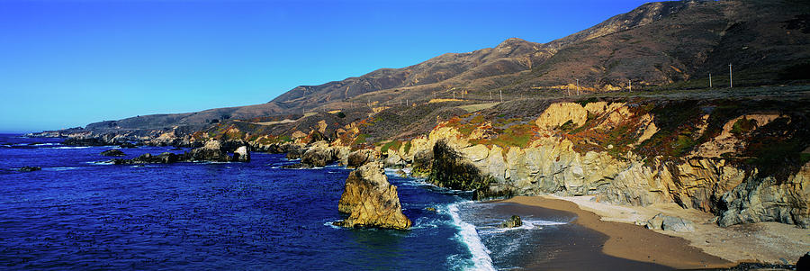 Rock Formations On The Coast, Big Sur #1 Photograph by Panoramic Images