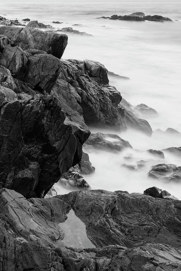 Rocks And Surf Wallis Sands State Park Photograph by Jerry and Marcy ...