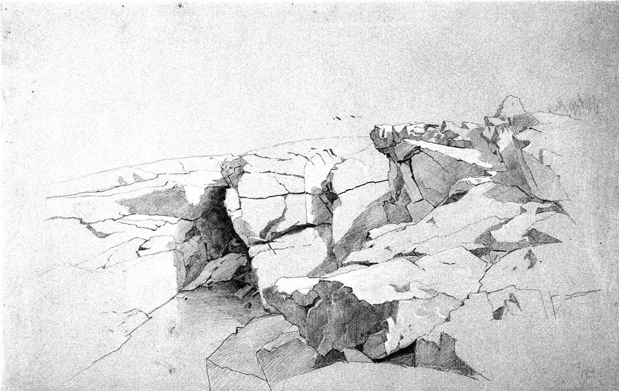 Rocks at Narragansett #3 Painting by William Stanley Haseltine