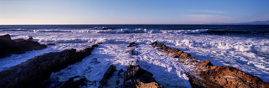 Rocky Coastline At Sunset, Montana De #1 Photograph by Panoramic Images
