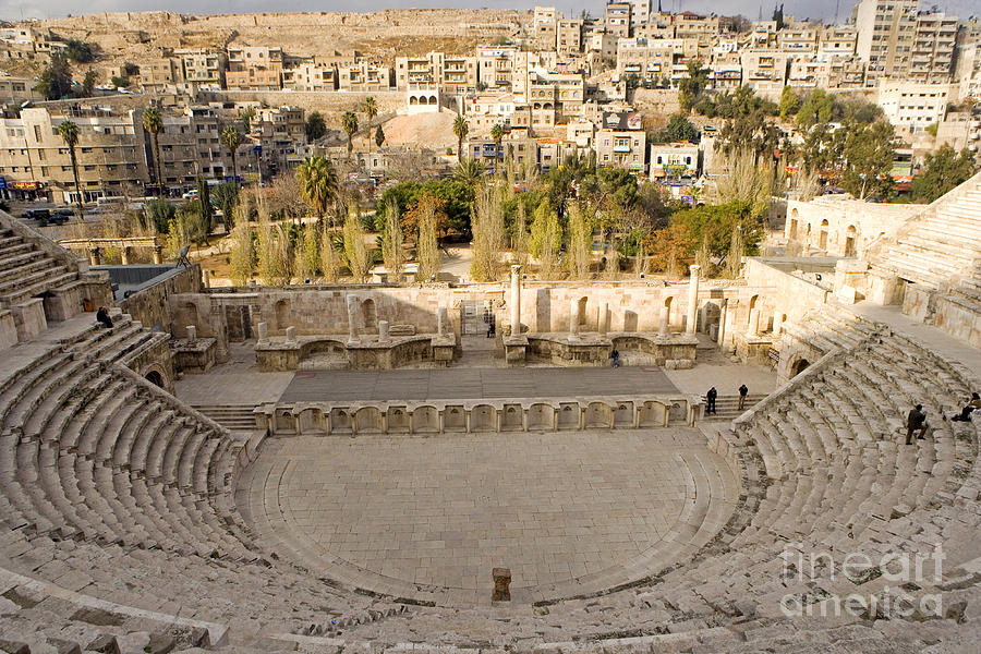 Roman Theater, Amman, Jordan #1 Photograph by Adam Sylvester