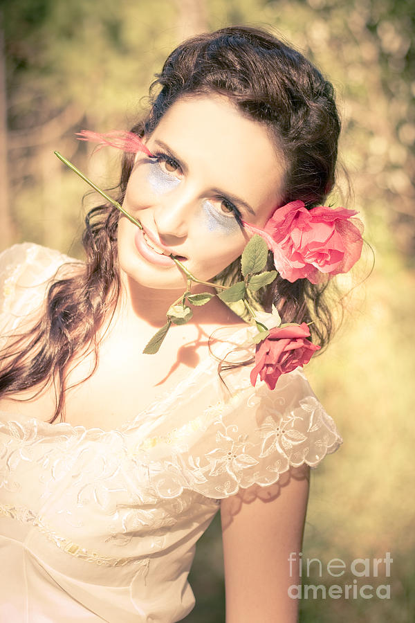 Romantic Rose Woman Photograph by Jorgo Photography