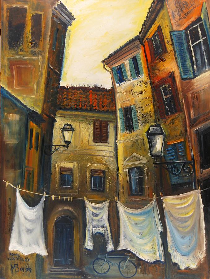 Rome-Trastevere #1 Painting by Mikhail Zarovny