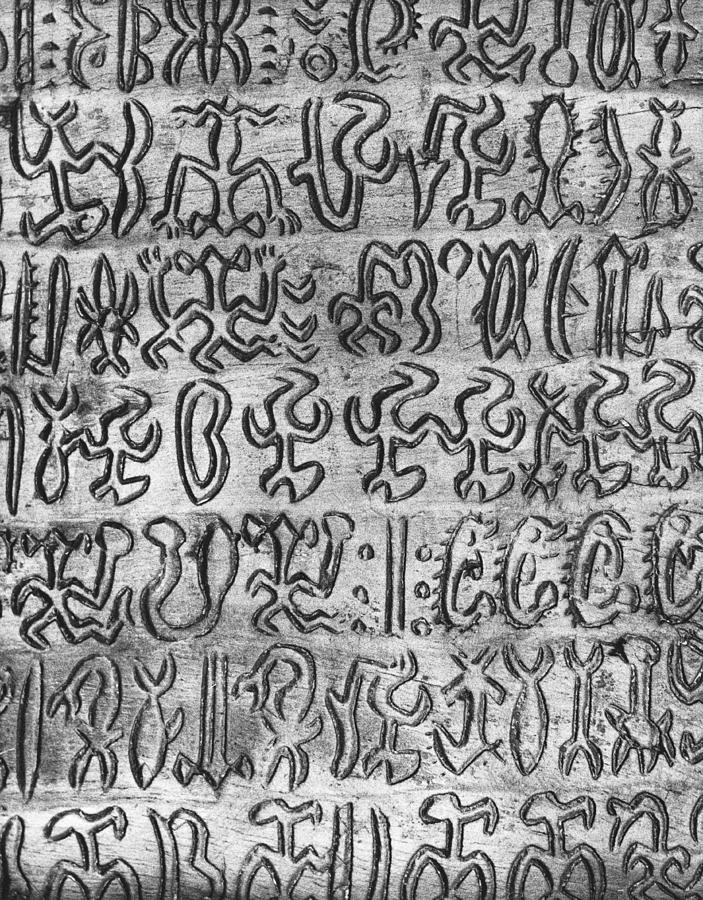 Rongorongo Tablet, Proto-writing #1 Photograph by George Holton