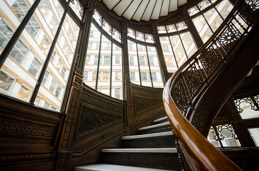Rookery Building Up the Oriel Staircase #1 Photograph by Anthony Doudt