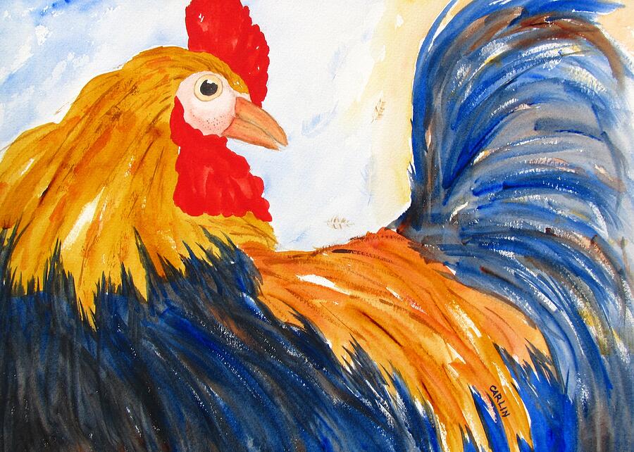 Rooster Painting by Carlin Blahnik CarlinArtWatercolor