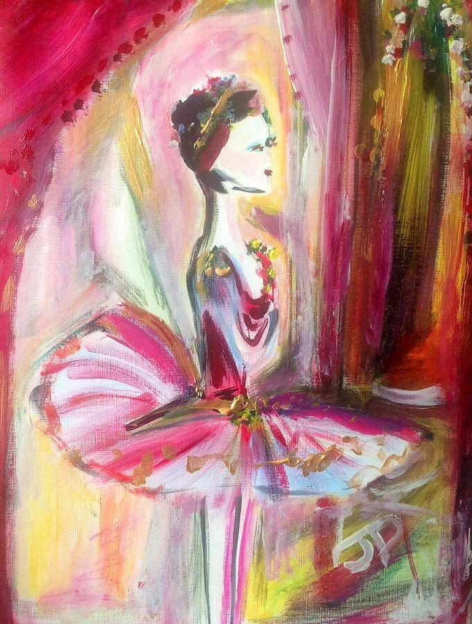 Rose bud ballet #1 Painting by Judith Desrosiers