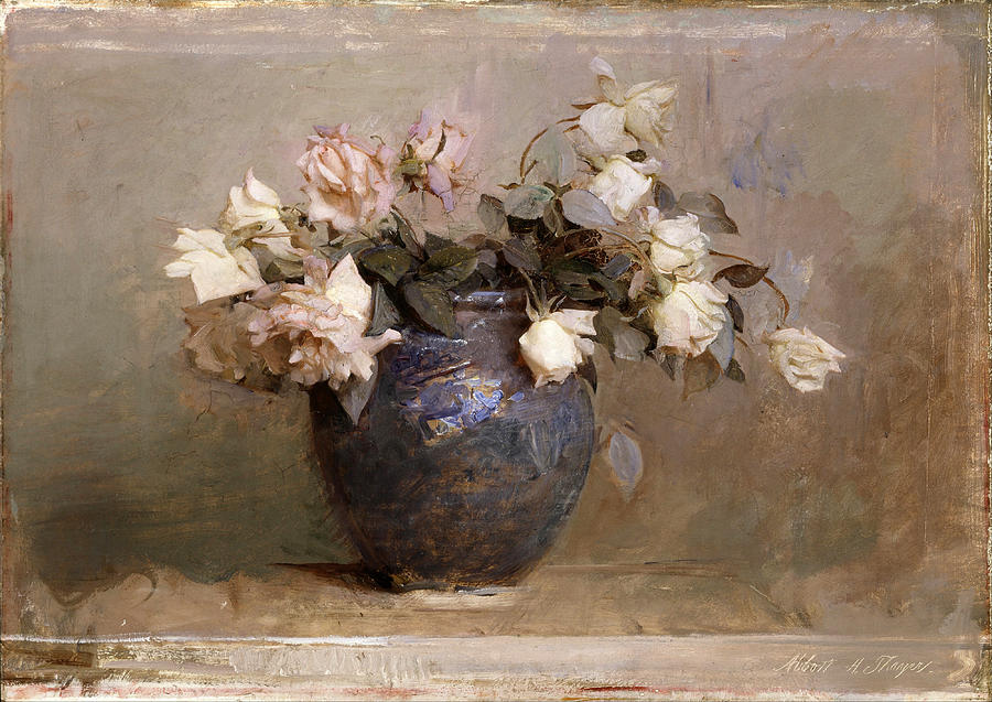 Abbott Handerson Thayer Painting - Roses #1 by Abbott Handerson Thayer