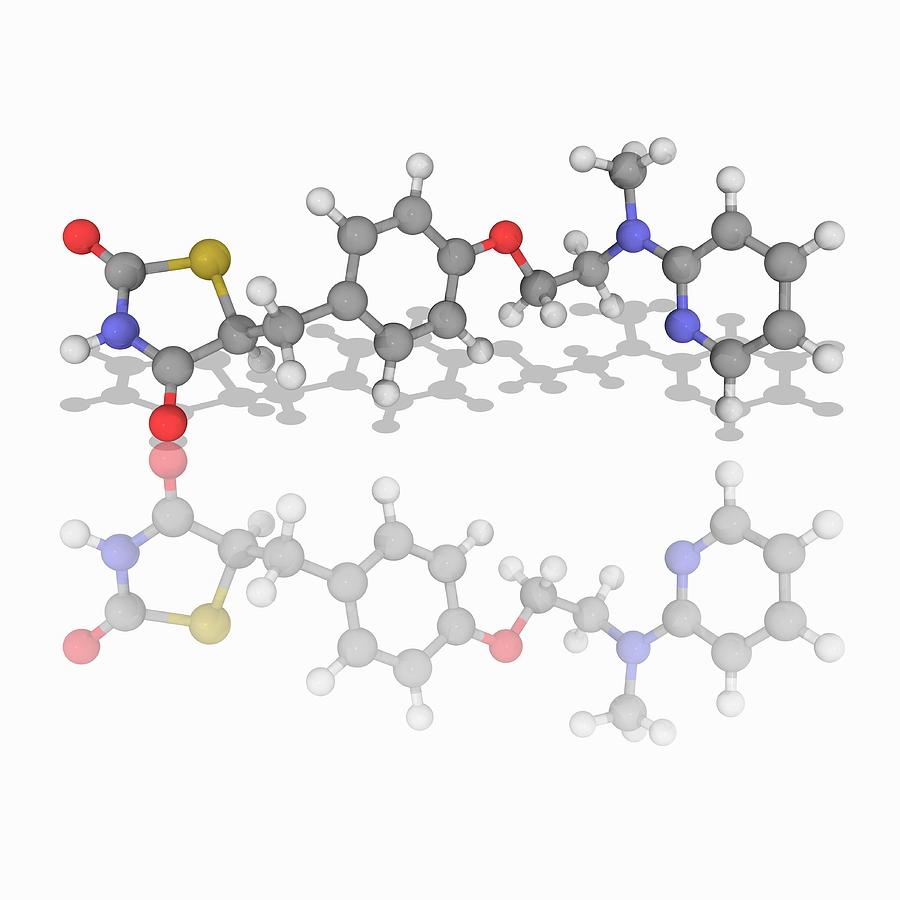 Rosiglitazone Drug Molecule Photograph by Laguna Design/science Photo ...