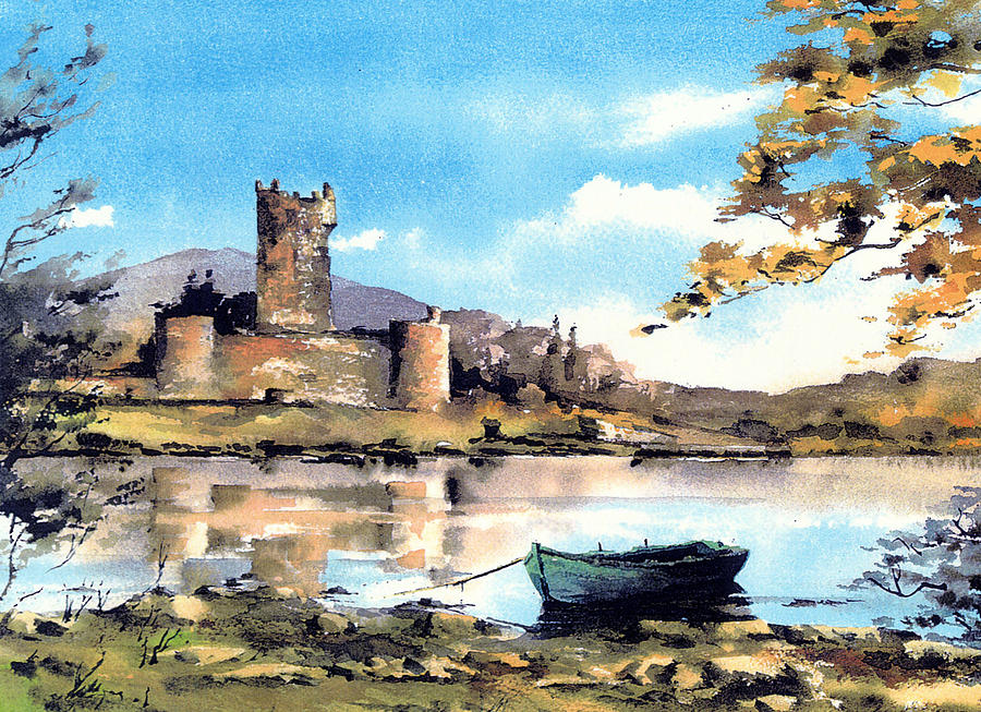 Ross Castle Killarney #1 Painting by Val Byrne