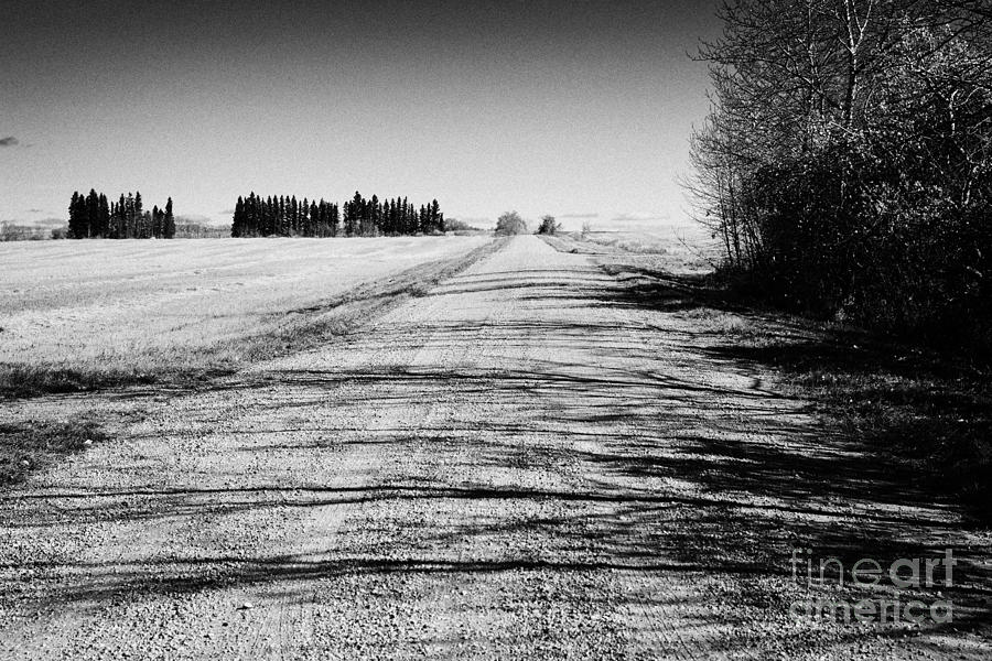 Rough Photograph - rough rural unpaved gravel road in remote Saskatchewan Canada #1 by Joe Fox