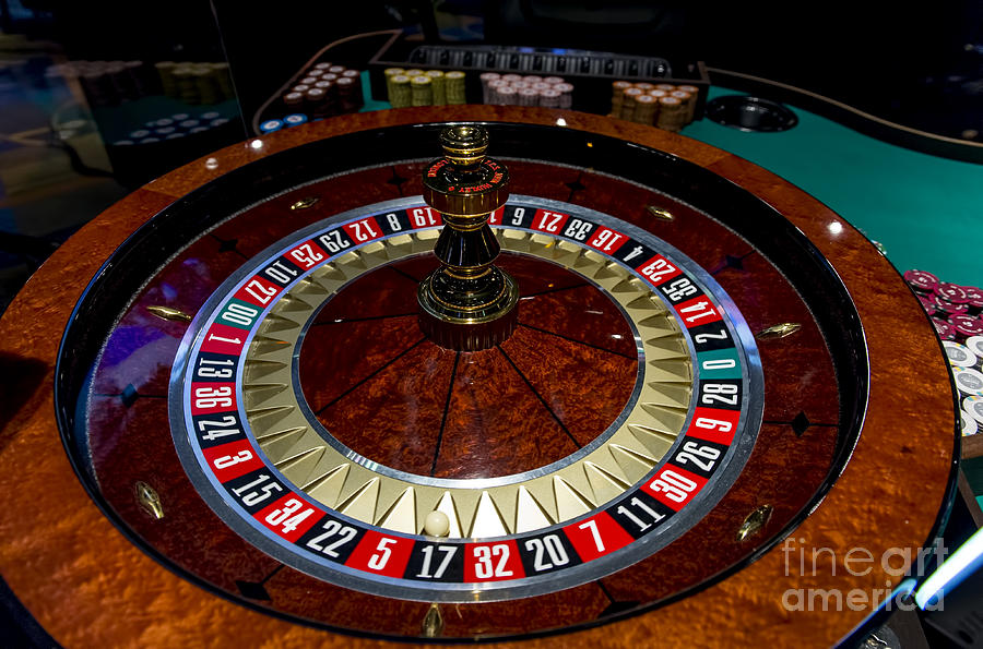 Roulette Table at Harrahs Cherokee Casino Resort and Hotel #1 Photograph by David Oppenheimer