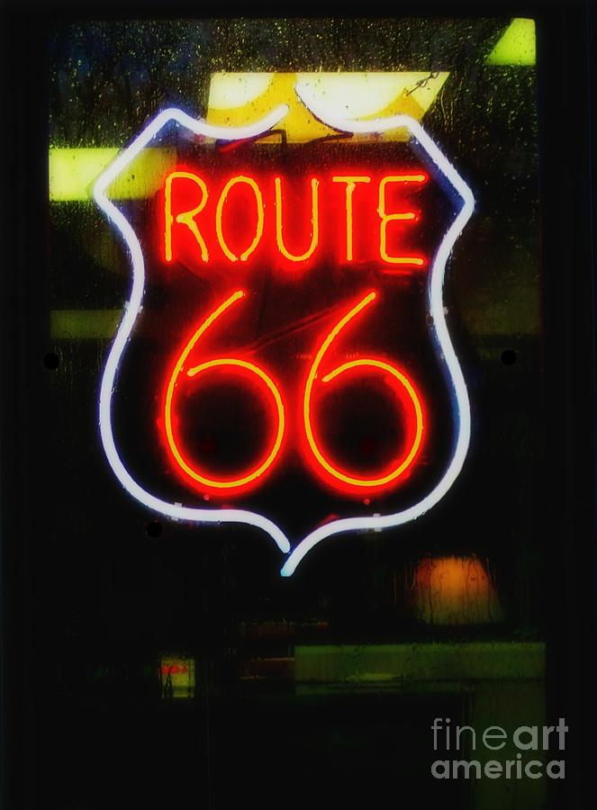 Route 66 Edited Photograph by Kelly Awad