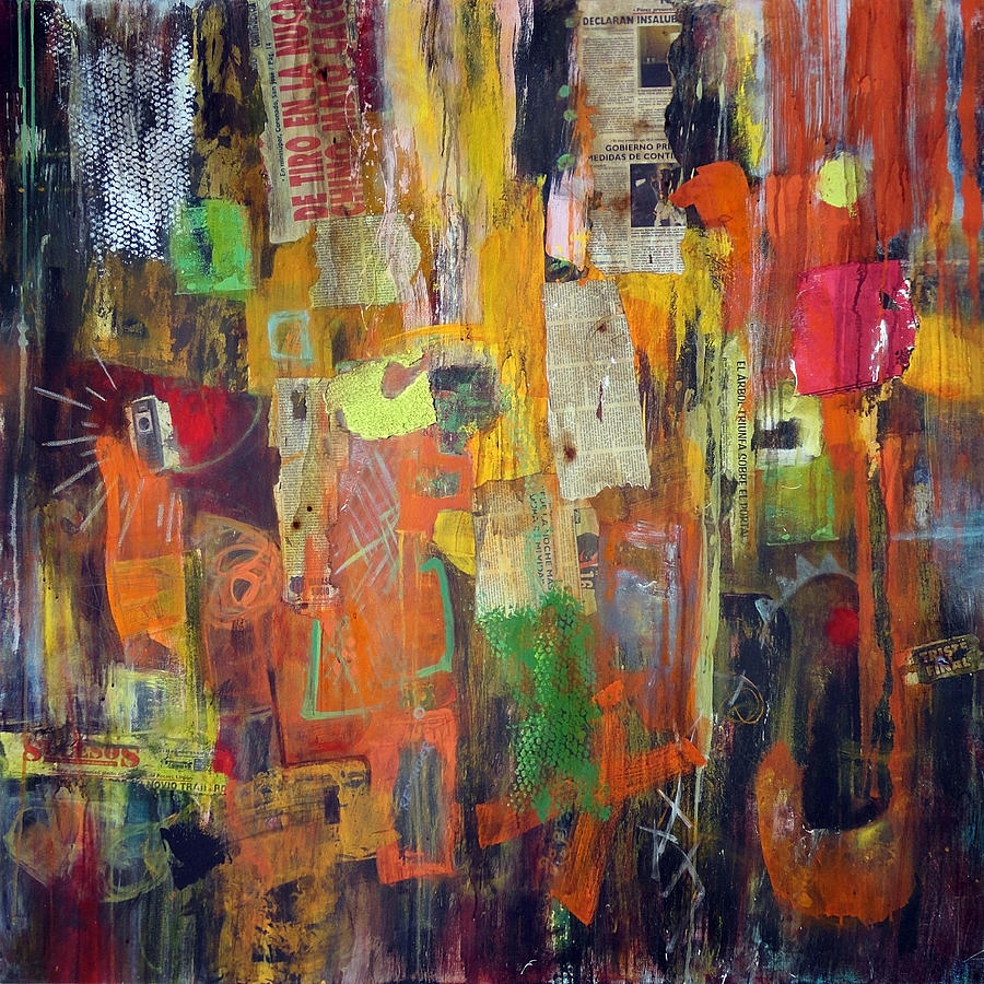 Abstract Painting - Route 69 #1 by Katie Black